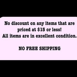 No discount on $15 or less